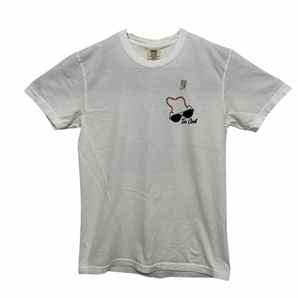 Alabama Crimson Tide T-Shirt Comfort Colors Tee Dog In Sunglasses Too Cool - Picture 3 of 5